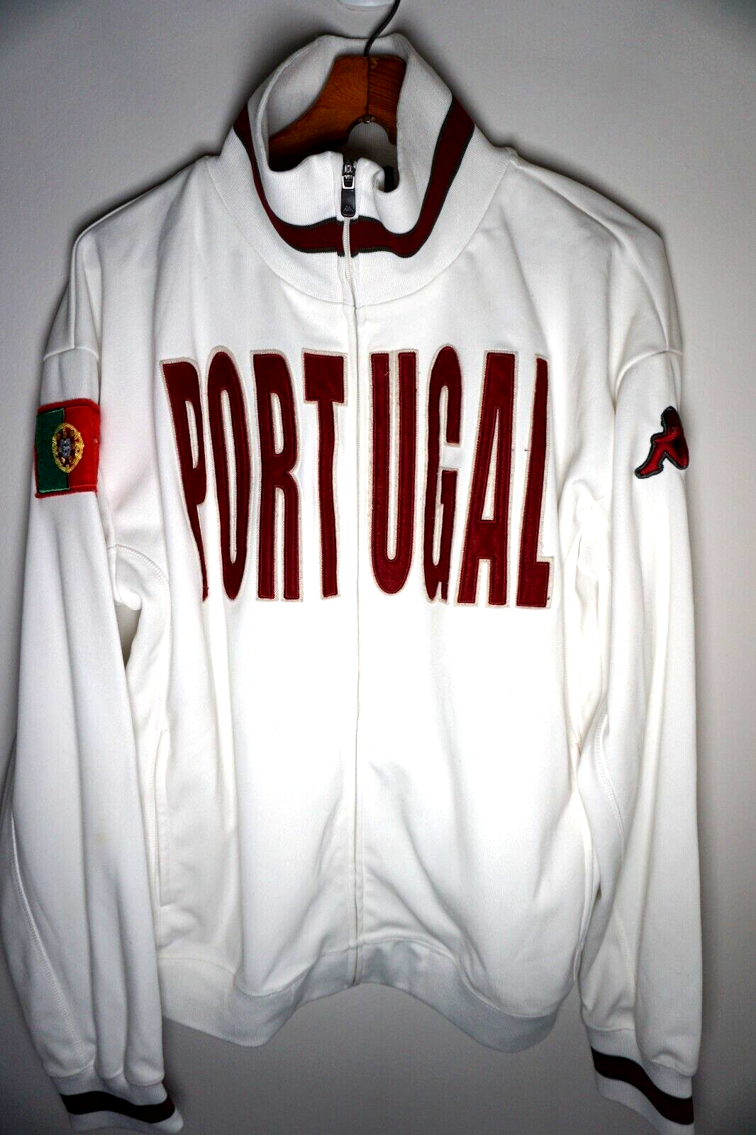 Vintage Kappa Track Jacket Portugal XXL Mens White Full Zip