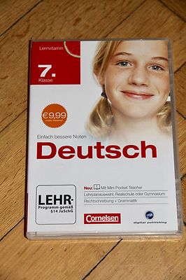 Lernvitamin Deutsch 7. Klasse gem. Lehrprogramm Cornelsen CD PC Lernsoftware x