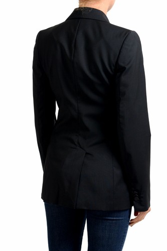 Pre-owned Martin Maison Margiela 100% Wool Black Two Button Women's Blazer Sz Xs S