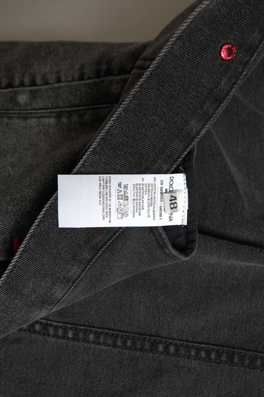 DOLCE & GABBANA DOLCE & GABBANA JACKET GRAY WASHED COTTON STRETCH DENIM MEN IT48/ US38/M 1300USD