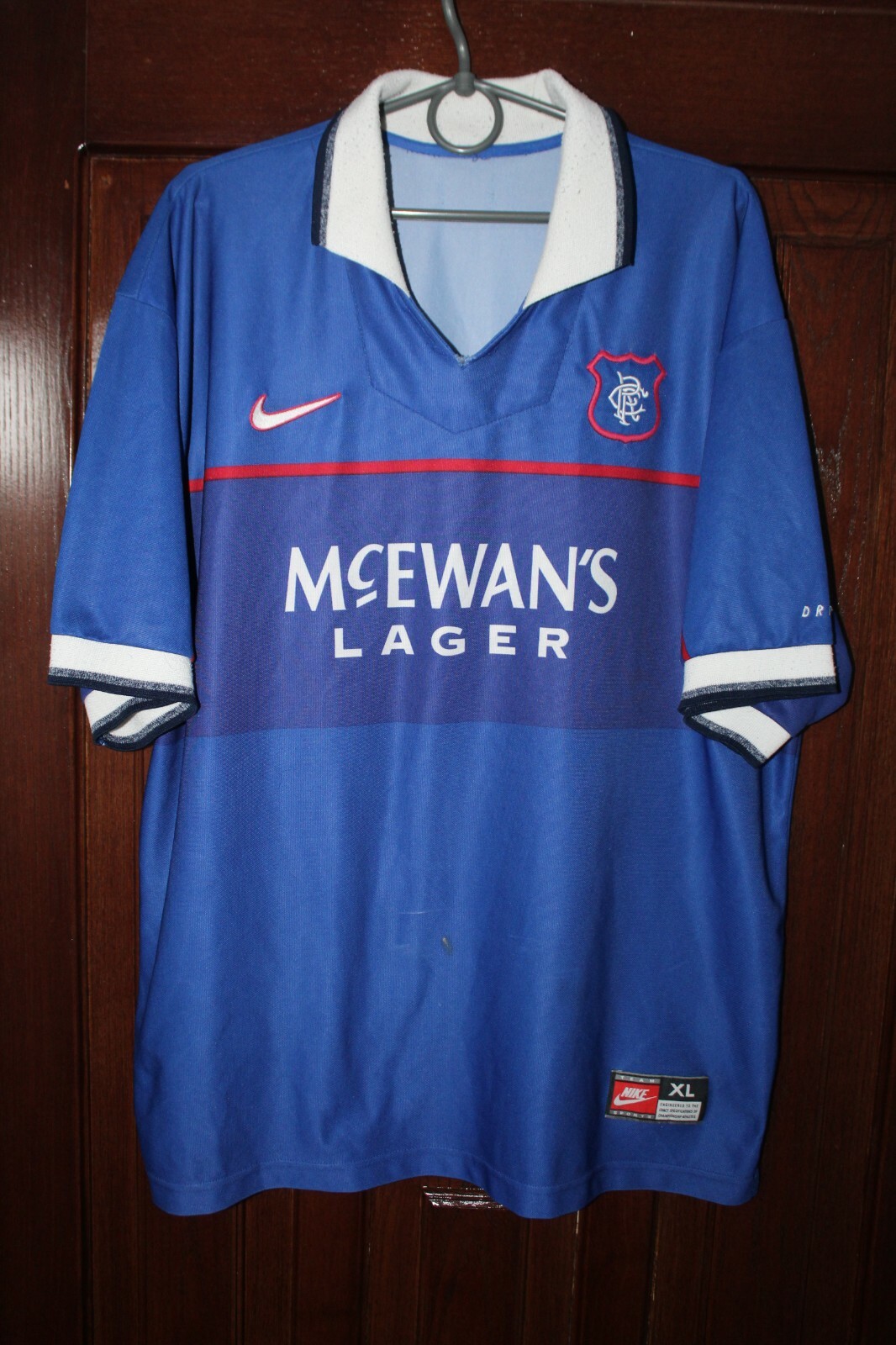 Vintage Nike 1997-1999 Glasgow Rangers F.C Soccer Jersey