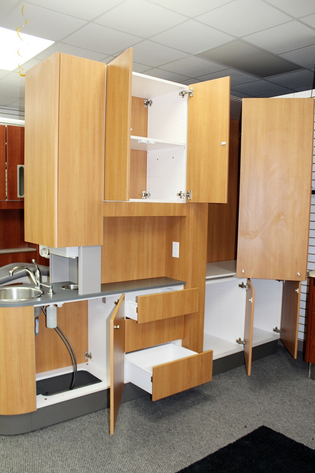 ADEC 5543 Center Island Console w/ XRay Pass Through & Privacy Doors