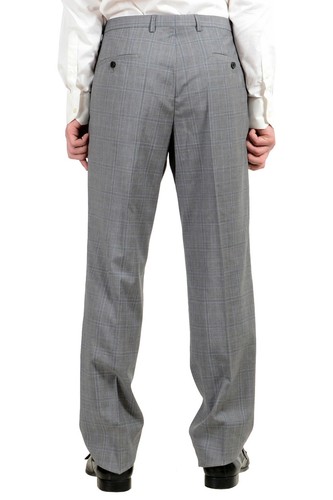 Pre-owned Hugo Boss "johnstons4/lenon1" Men's 100% Wool Plaid Two Button Suit In Multicolor