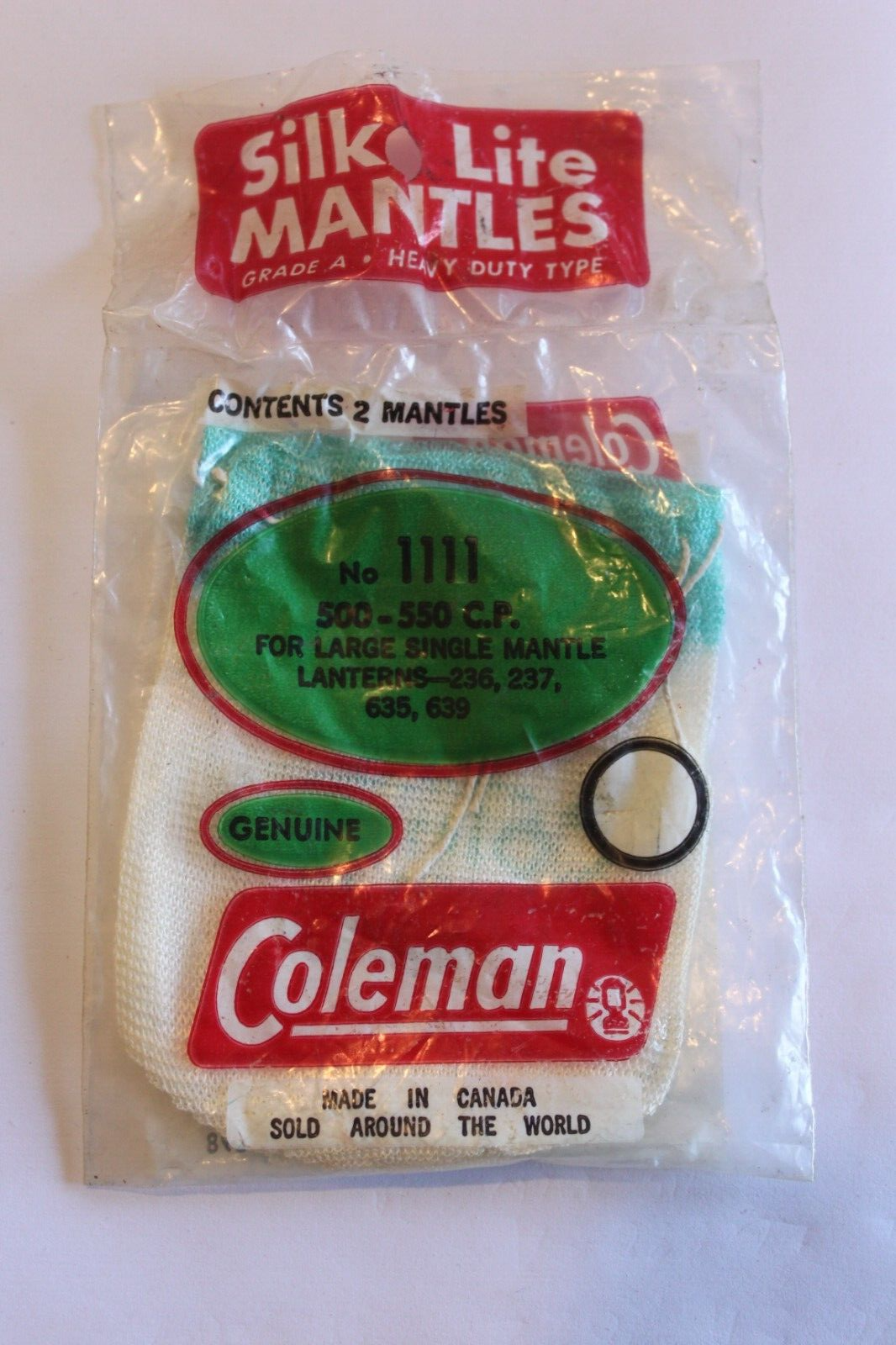Vintage (1950s) Coleman Silk-Lite Mantles No. 21A w/Original