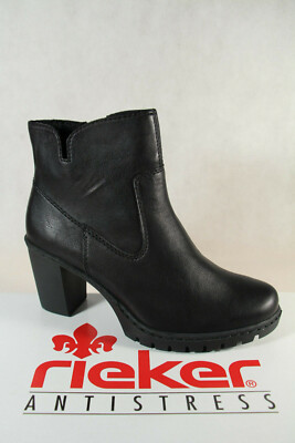 Rieker Women Boots Y2572 Ankle Boots Black NEW!