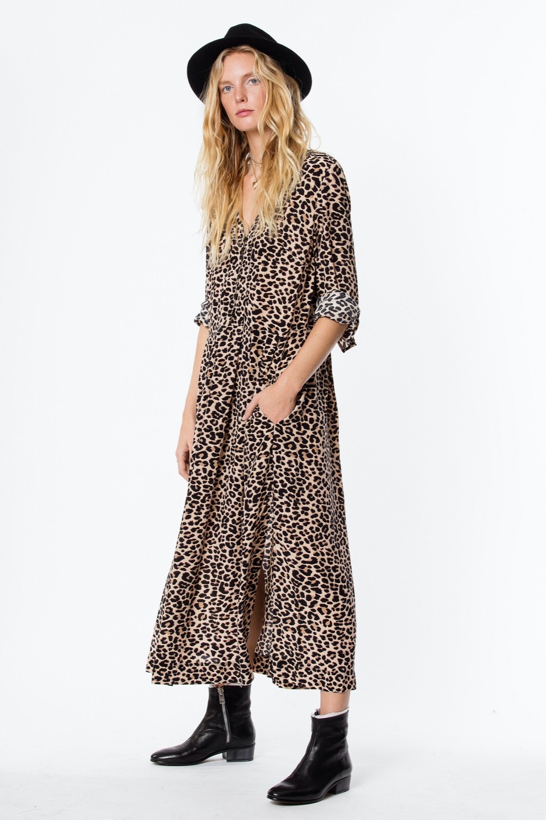 zadig and voltaire leopard print dress