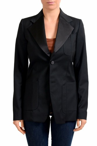 Pre-owned Martin Maison Margiela 100% Wool Black Two Button Women's Blazer Sz Xs S