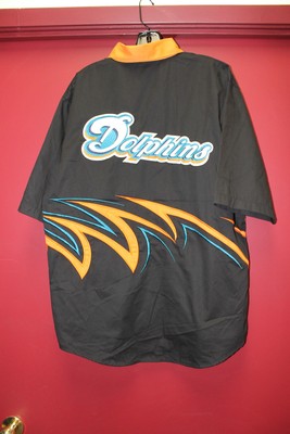 New NFL Miami Dolphins NASCAR Racing style slash pit crew shirt men's L