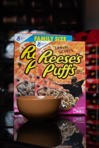 Travis Scott x Reeses Puffs Cereal, Bowl, And Spoon - Full