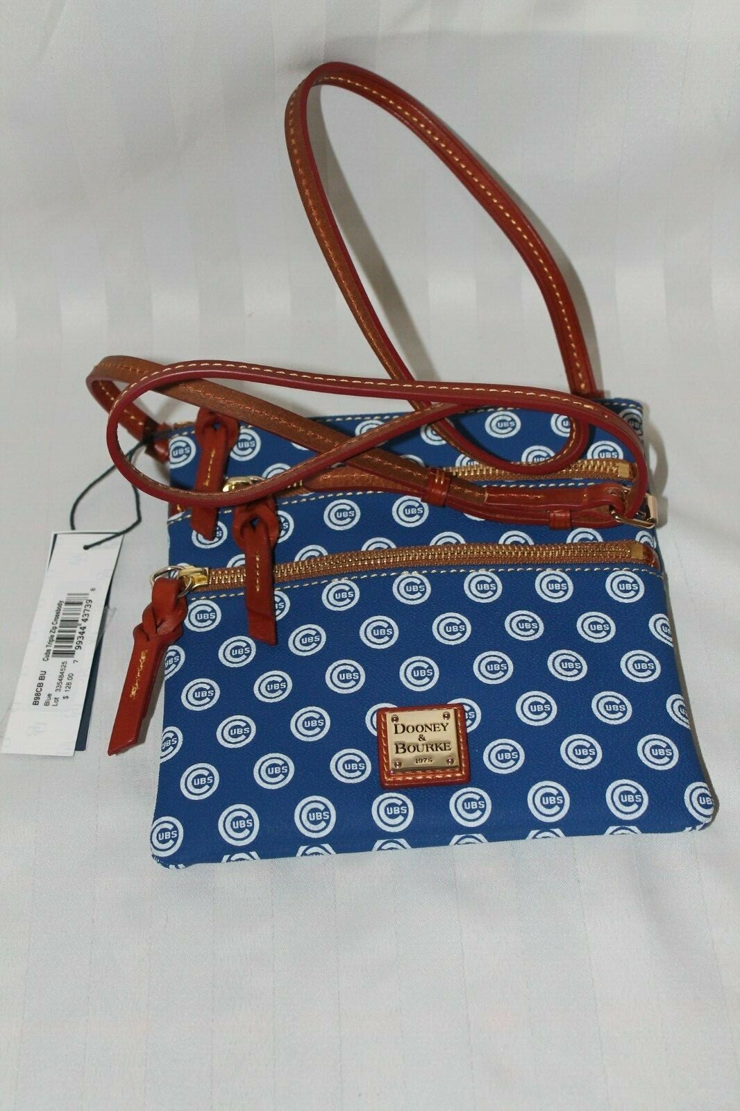 Dooney & Bourke MLB Triple Zip Crossbody Purse  – Chicago Cubs