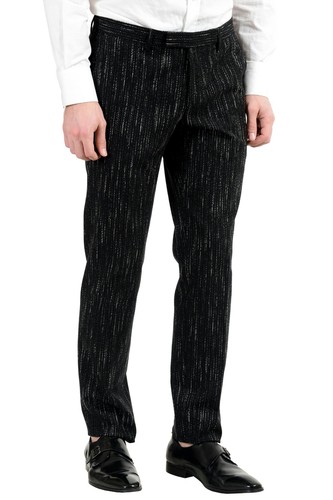 Pre-owned Hugo Boss "nestro3/byte1" Men's Slim Striped Two Button Suit In Multicolor