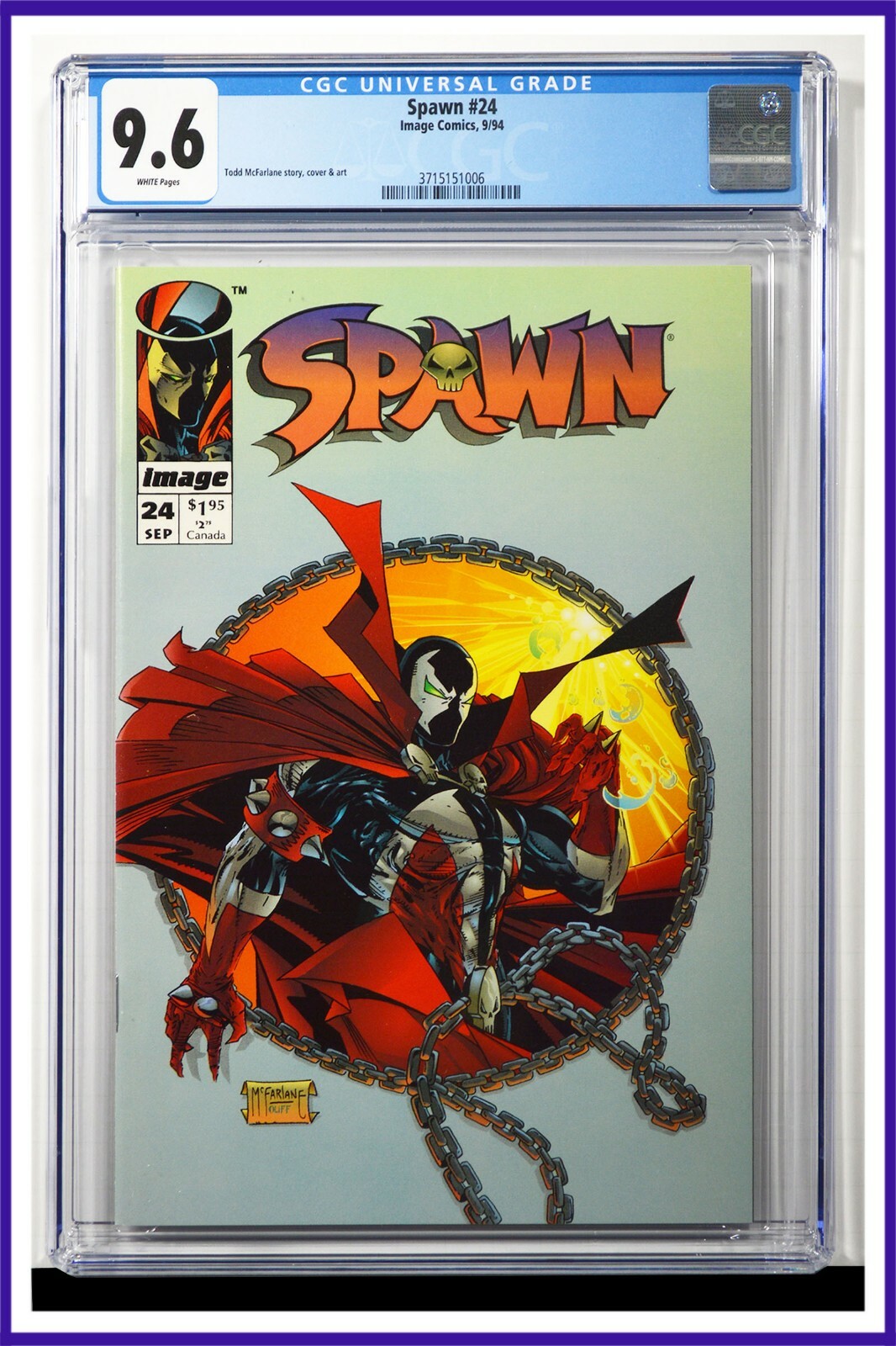 Spawn #24 CGC Graded 9.6 Image 1994 Todd McFarlane Cover White