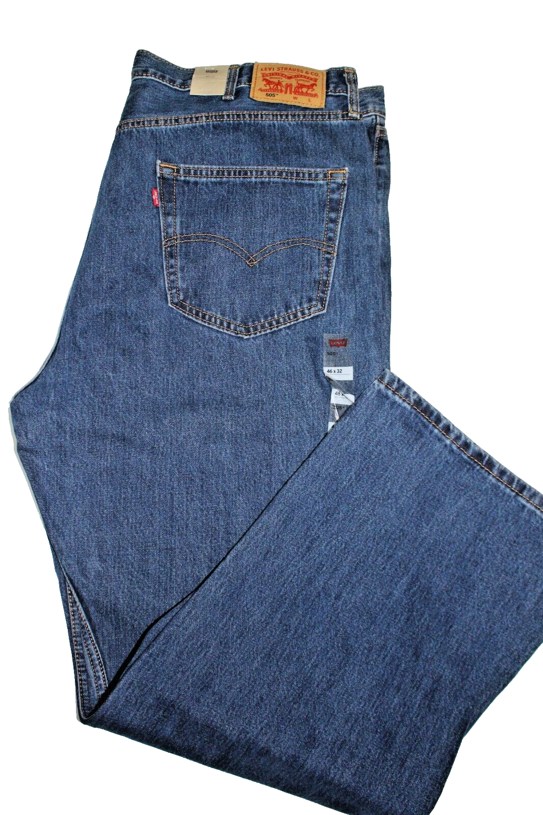 Levi's 505 Regular Straight Fit Denim BLUE Jeans sz: 46 x 32