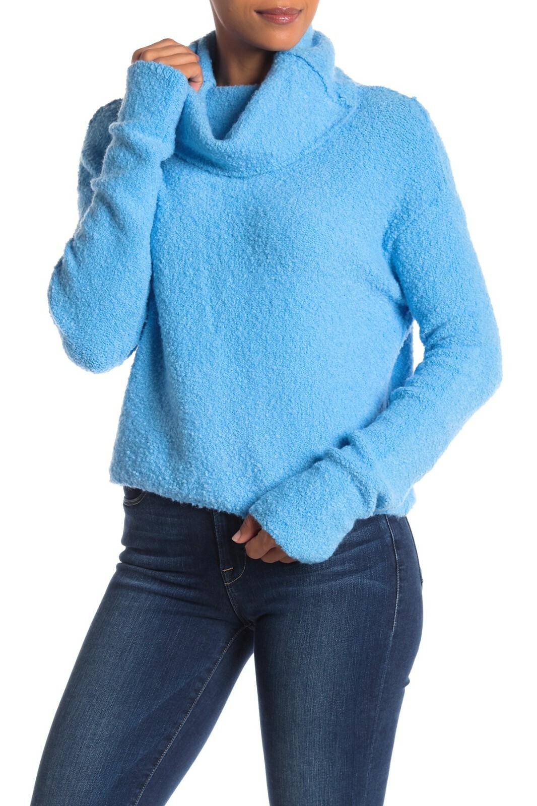 Free People Women s Stormy Cowl Neck Pullover Winter Vacation Sweater Size Large eBay