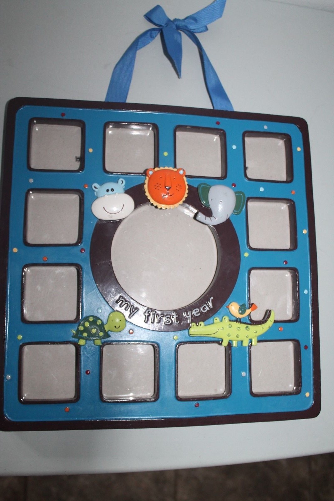 Collage Picture Frame “MY FIRST YEAR” Baby Animals Design