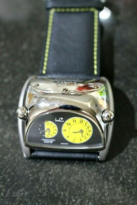 Pre-owned Lorenzo Pozzan Lp  Men Watch Italy 3d Stratosphere Swiss Movement Dual Time.