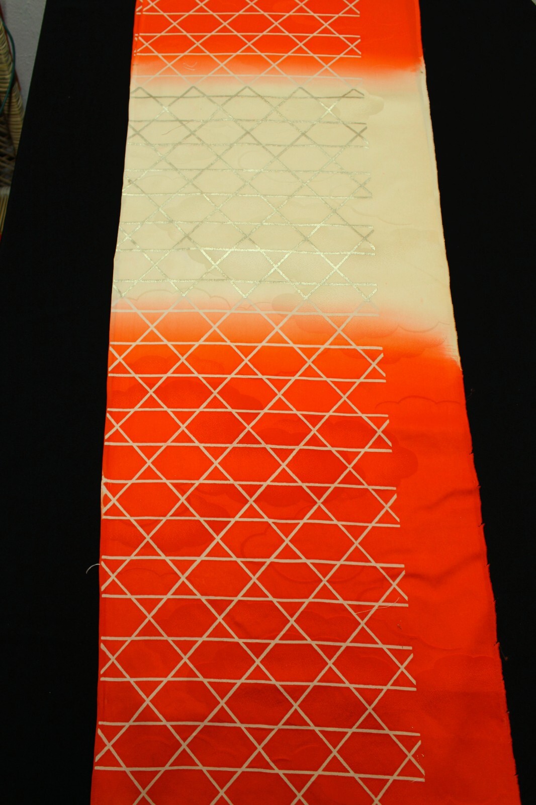 f-154d vintage silk rinzu kimono fabric - basketweave - 14-1 f-154d vintage silk rinzu kimono fabric - basketweave - 14-1