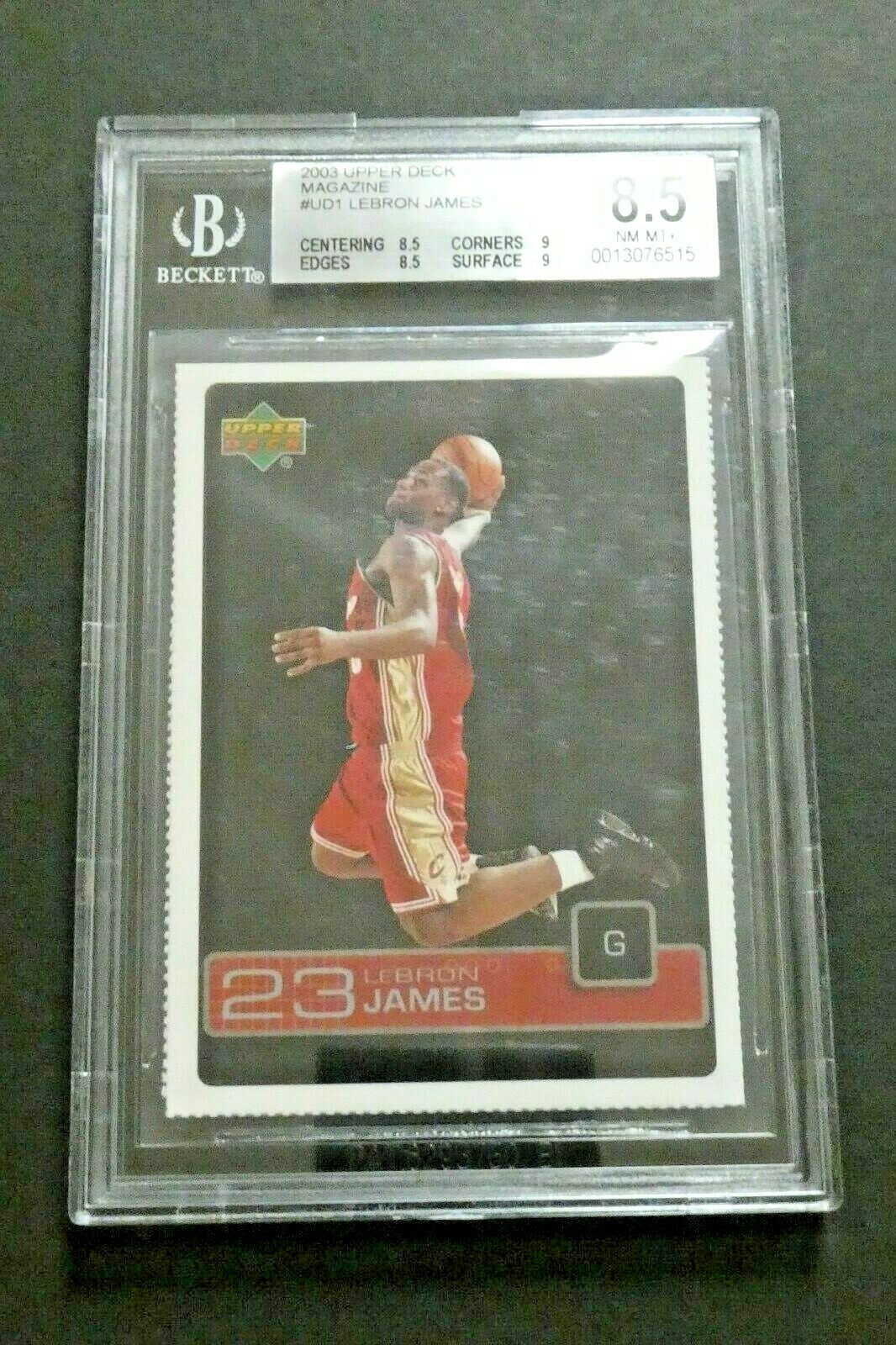 2003 Upper Deck Magazine Rookie RC LeBron James #UD1 Beckett