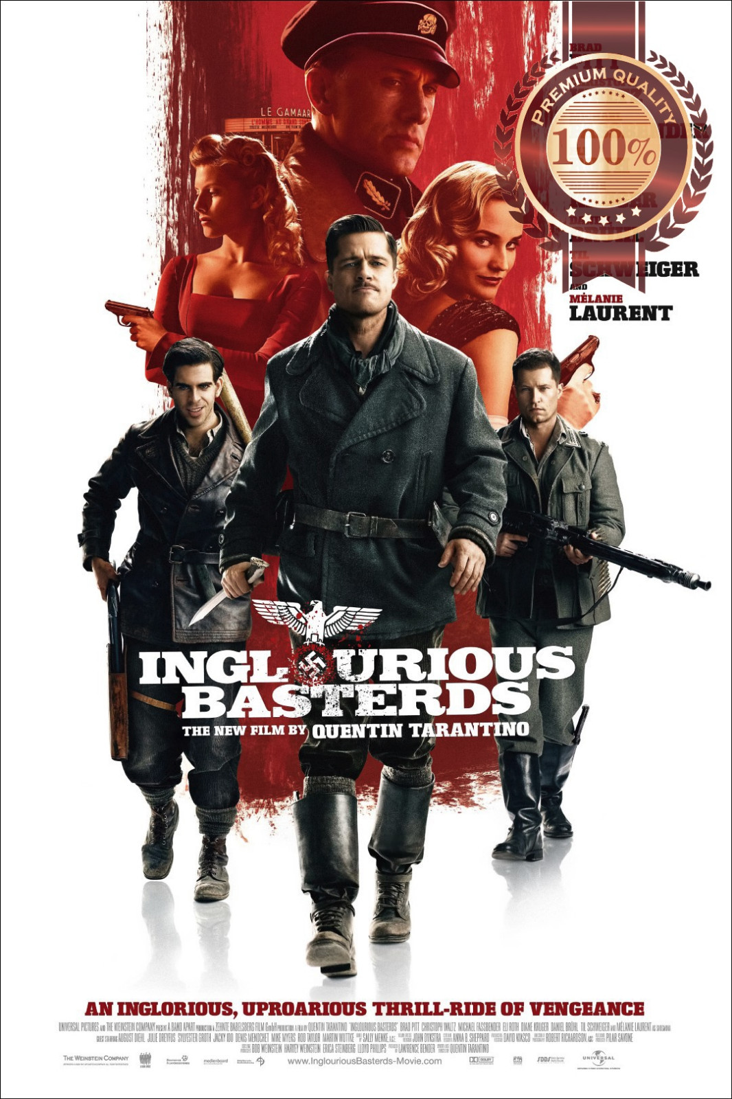２００９年映画 イングロリアス・バスターズ B1サイズポスター  5人 両面 Amazon.co.jp: 映画ポスター 日本版 イングロリアス・バスターズ