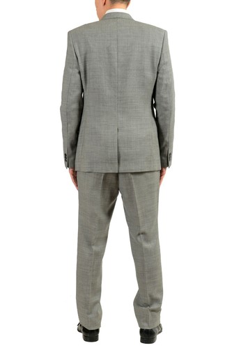 Pre-owned Versace Collection Men's 100% Wool Gray Two Button Suit Size 40 42 44 46