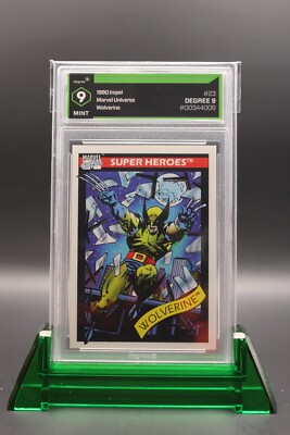 1990 MARVEL UNIVERSE series 1 Graded 9  MINT #23 Wolverine Super Heroes *Sharp*
