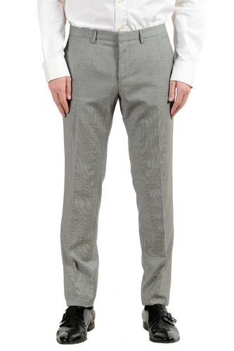 Pre-owned Hugo Boss "reymond/wenten" Men's 100% Wool Extra Slim Two Button Suit In Multicolor