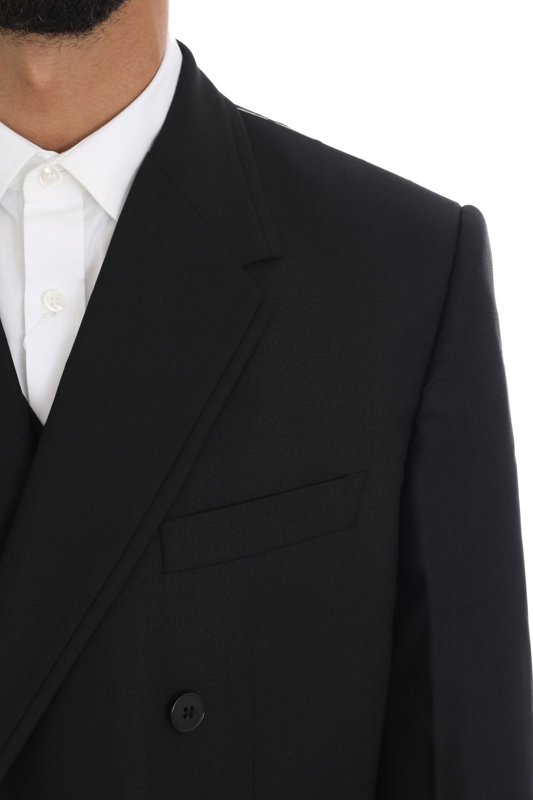 Pre-owned Dolce & Gabbana Suit Black Wool Double Breasted Slim Fit Eu54/us44 /xl Rrp $3000