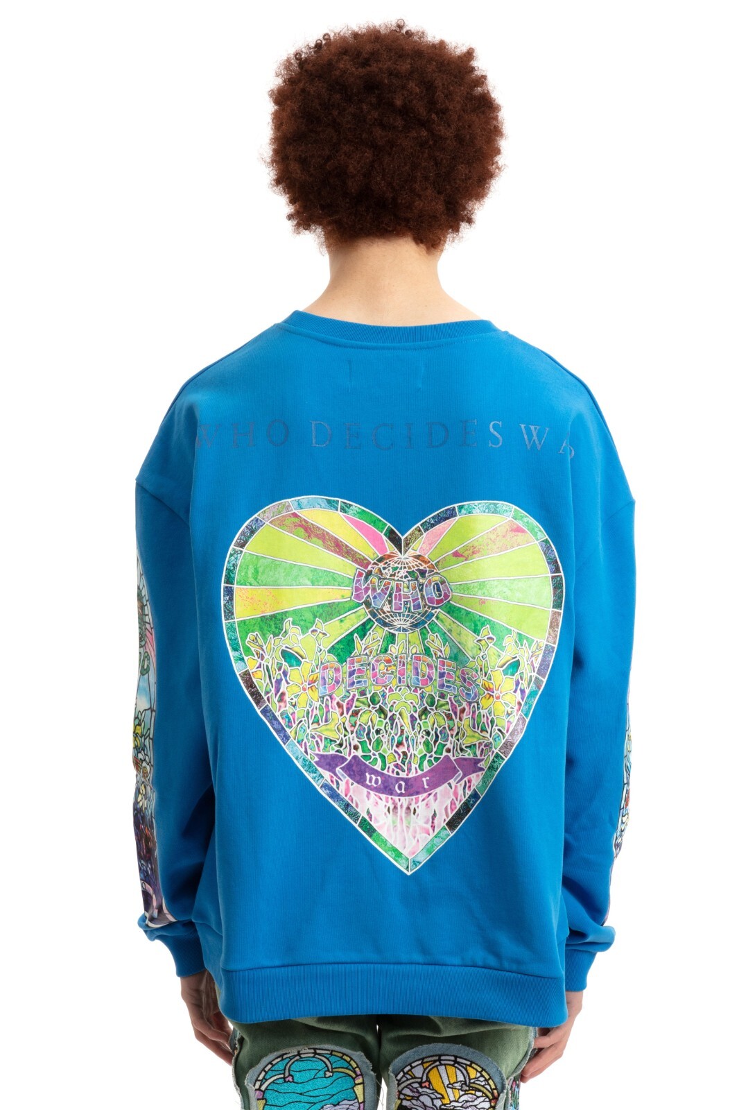 Pre-owned Who Decides War Sandy Land Pullover Sweatshirt In Blue Size Medium
