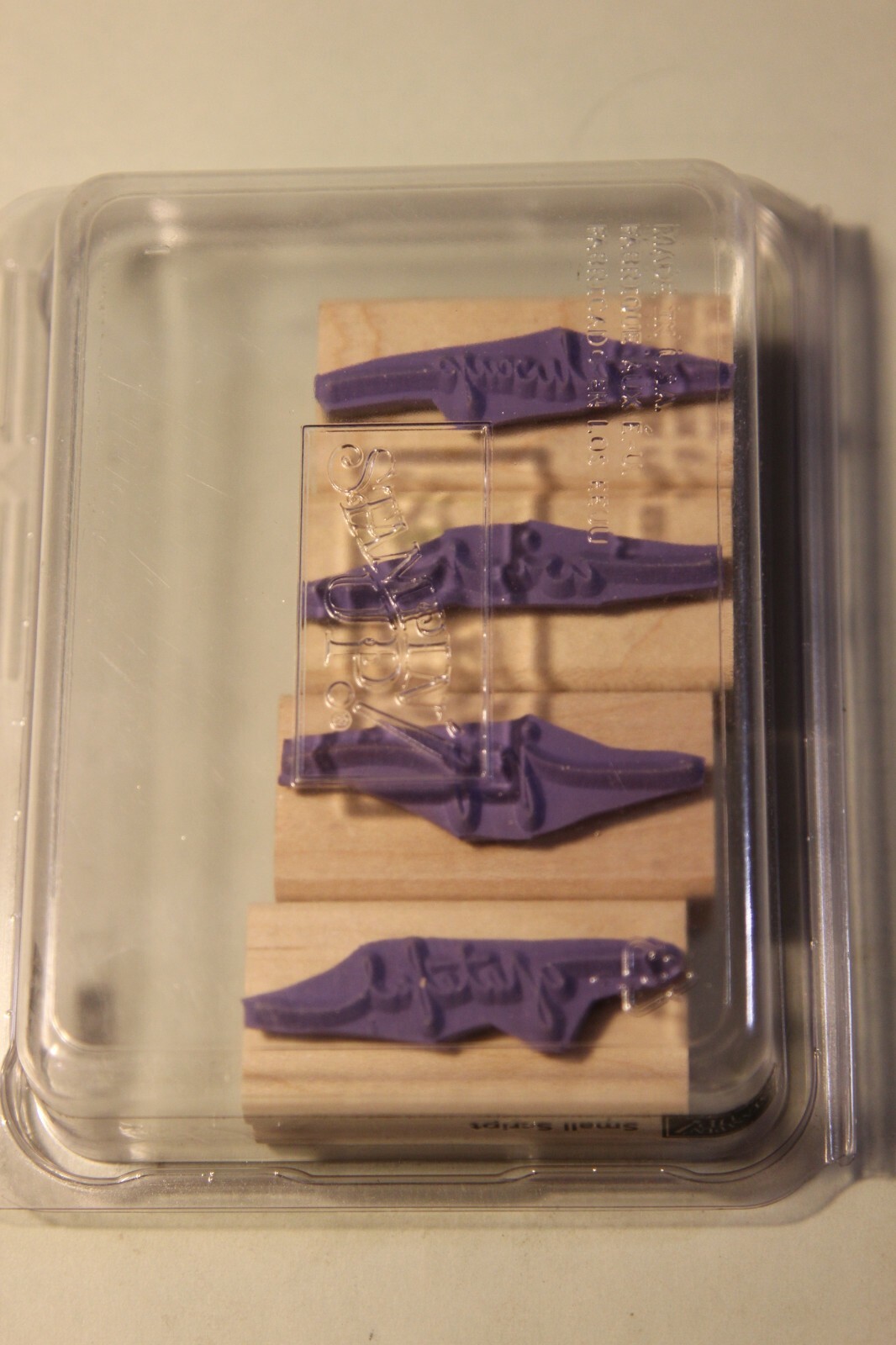 Stampin Up! SMALL SCRIPT Set of 4, Used, Grateful, Wish, Joy, Always