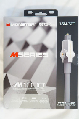 Monster MSeries DFO M1000 5ft Digital Fiber Optic Toslink Audio Cable Sound Bar