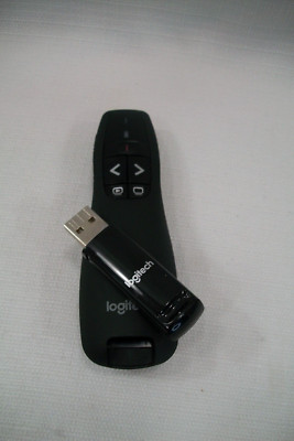 Logitech R400 Laser Pointer Presentation Remote w/ USB Dongle Tested and Working
