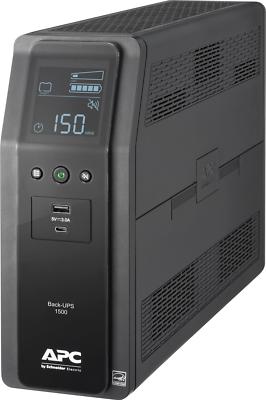 APC - Back-UPS Pro 1500VA 10-Outlet/2-USB Battery Back-Up and Surge Protector...