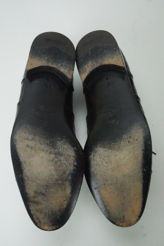 Salvatore Ferragamo Black Cap Toe Alligator Crocodile Dress  display picture 1