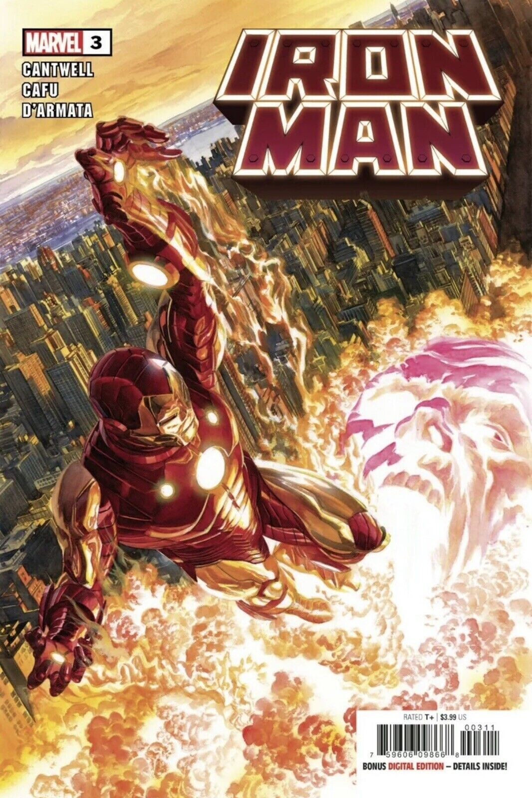洋書 Marvel's Iron Man 3 IRON MAN #3 NEAR MINT 2021 ALEX ROSS COVER MARVEL COMICS b