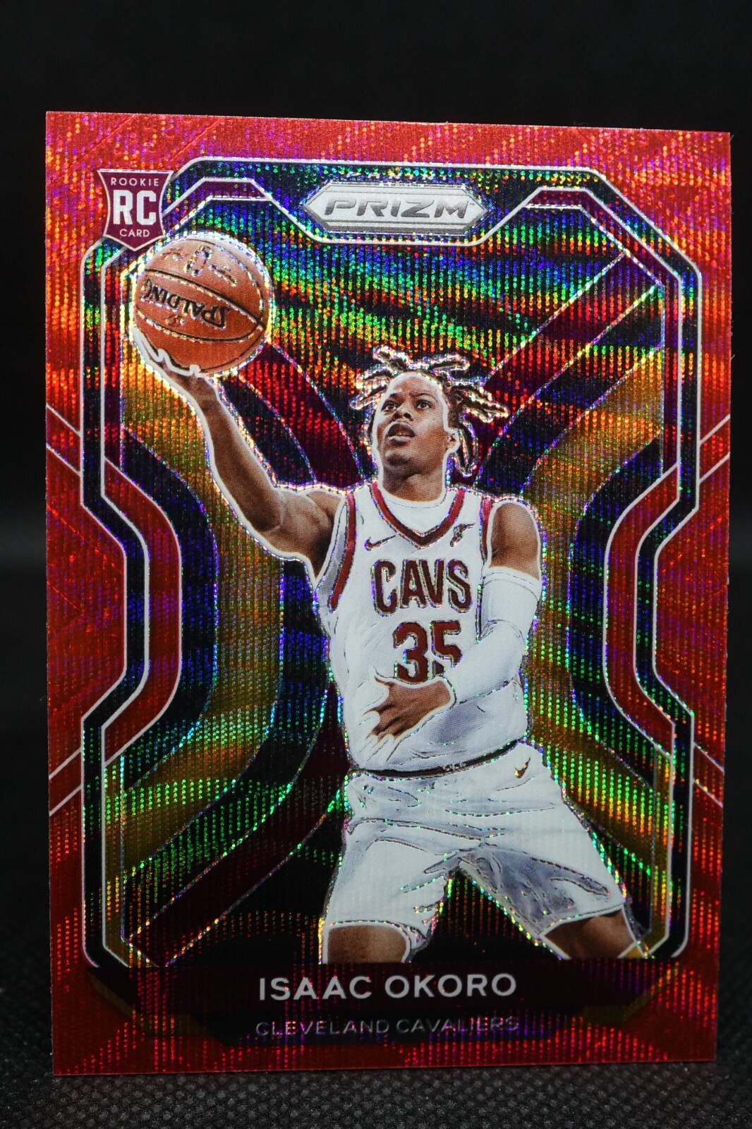 2020-21 NBA Panini Prizm Isaac Okoro Ruby Red Wave Rookie RC