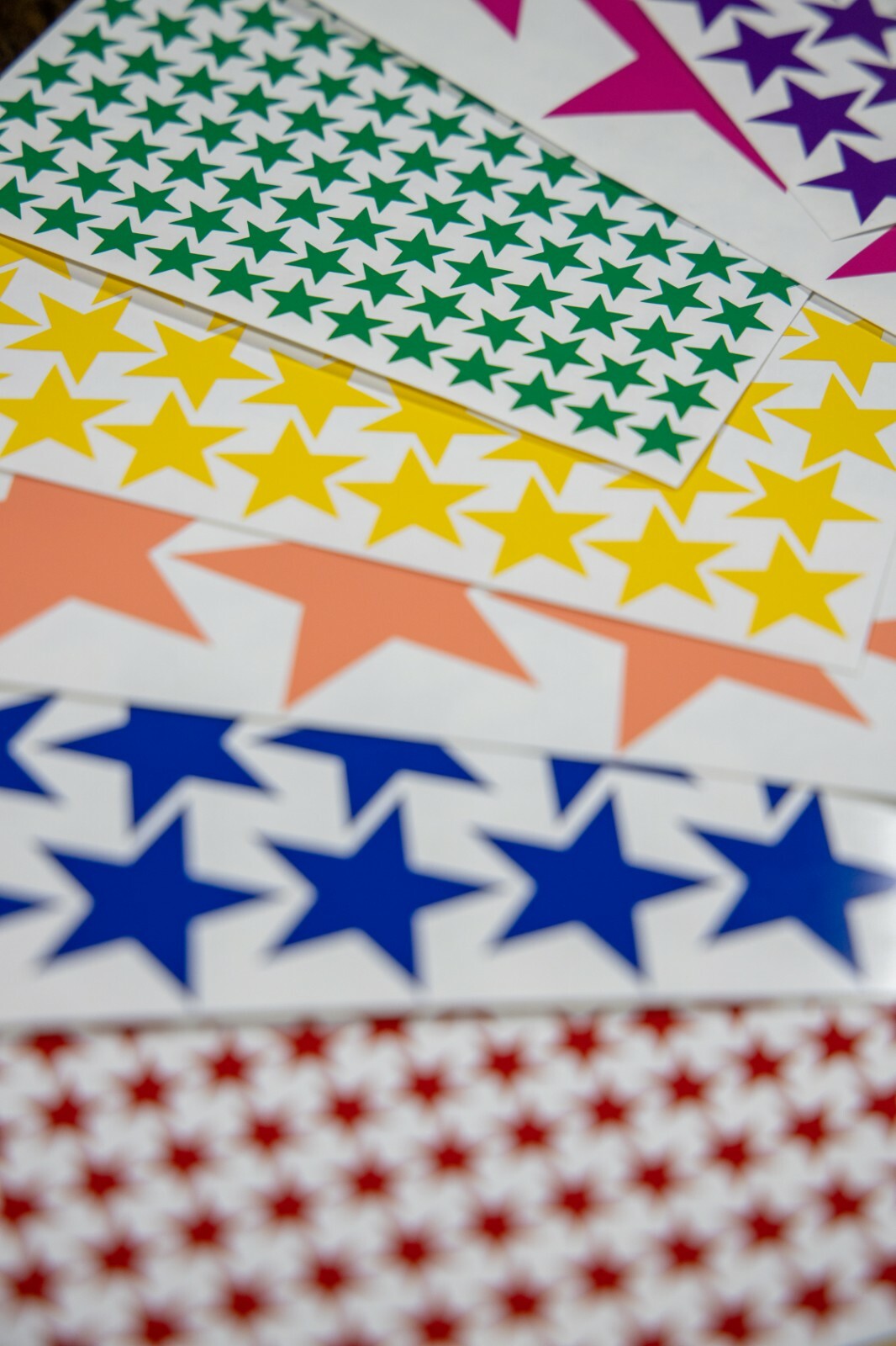Star stickers! Pick your size and color! Permanent outdoor glossy vinyl decals.