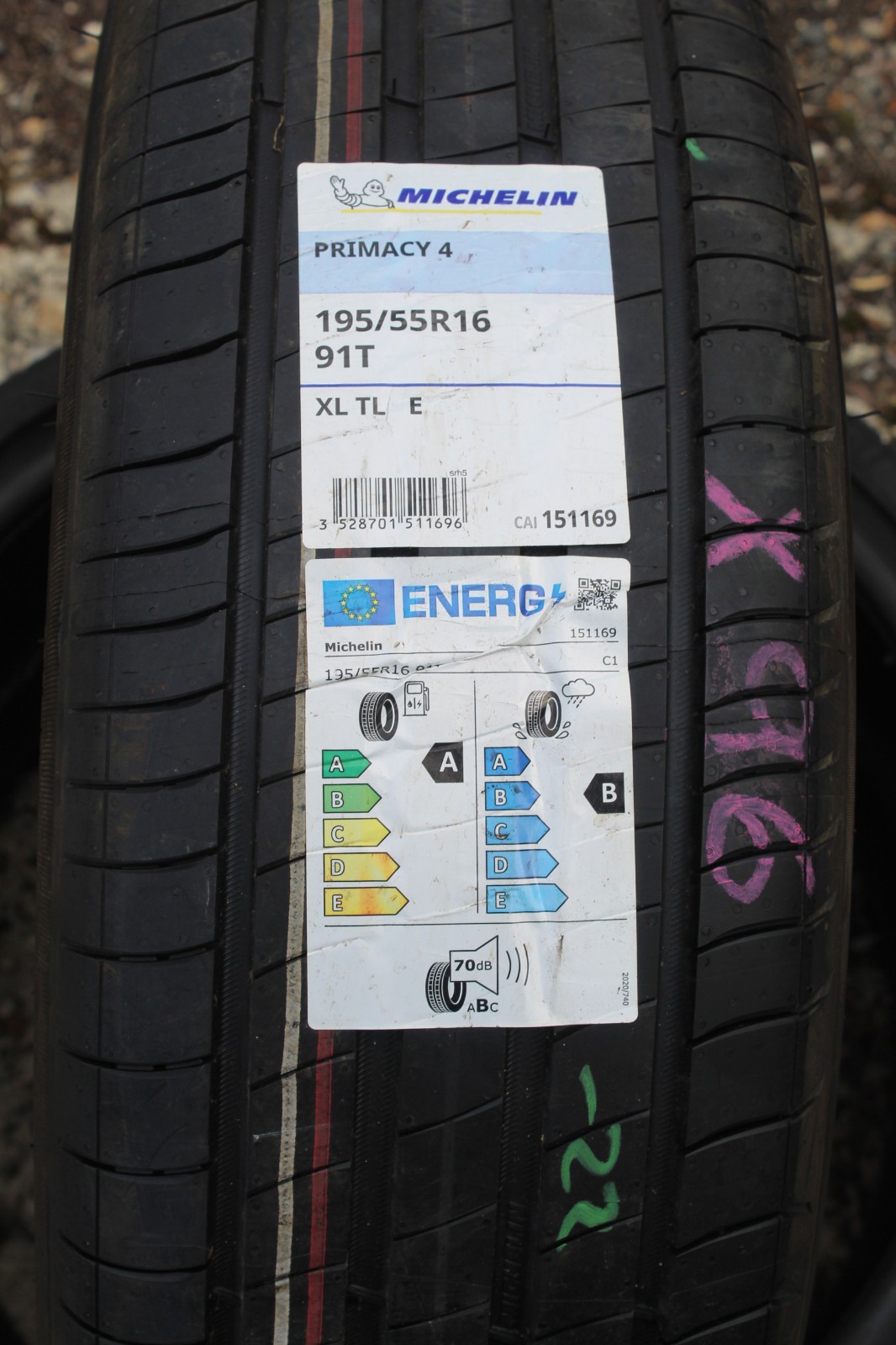 New 195 55 16 Michelin, Primacy 4, XL, 91T, x1 Single Tyre (F1_tyres) X96