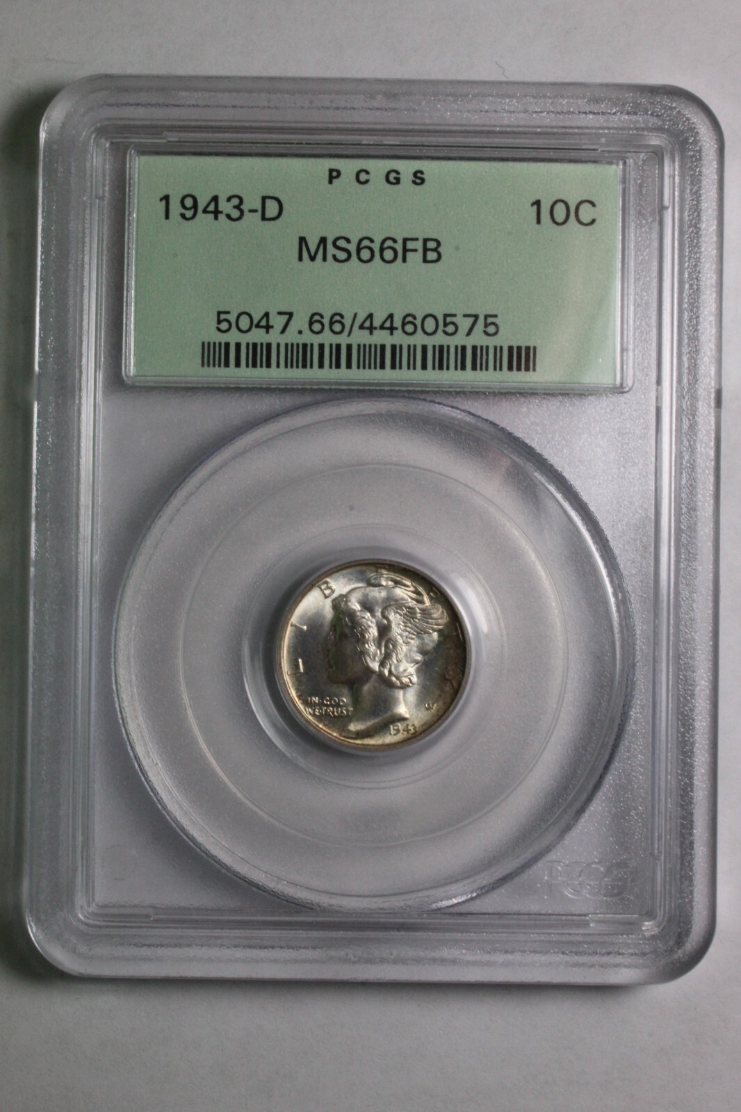 1943年　D アメリカ　10セント　PCGS MS66FB 1943 D Mercury Dime PCGS MS66FB OGH Old Green Holder #575 | eBay
