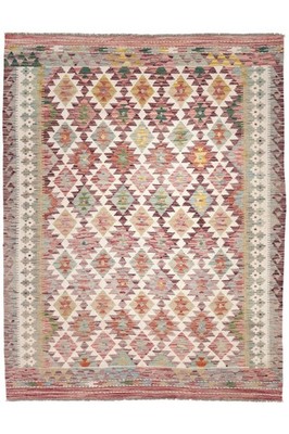 NavaRugs Kelim Teppich 206x160cm Afghan Handgewebt Orientteppich Wolle Kilim Rug