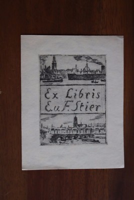 ✒ EX LIBRIS E und F Stier, Brême, Allemagne 