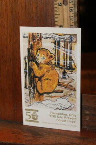 USDA Forest Service Smokey Bear 50 Years Trading Card 6 The Little Cub 