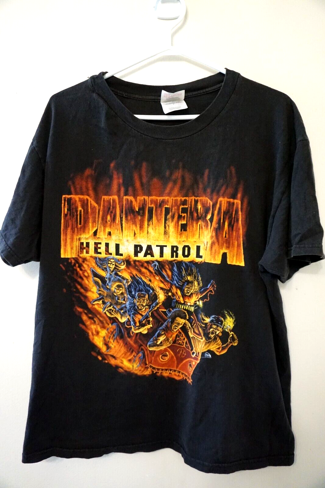 Vintage Pantera Hell Patrol Hanes T Shirt Mens Large Heavy