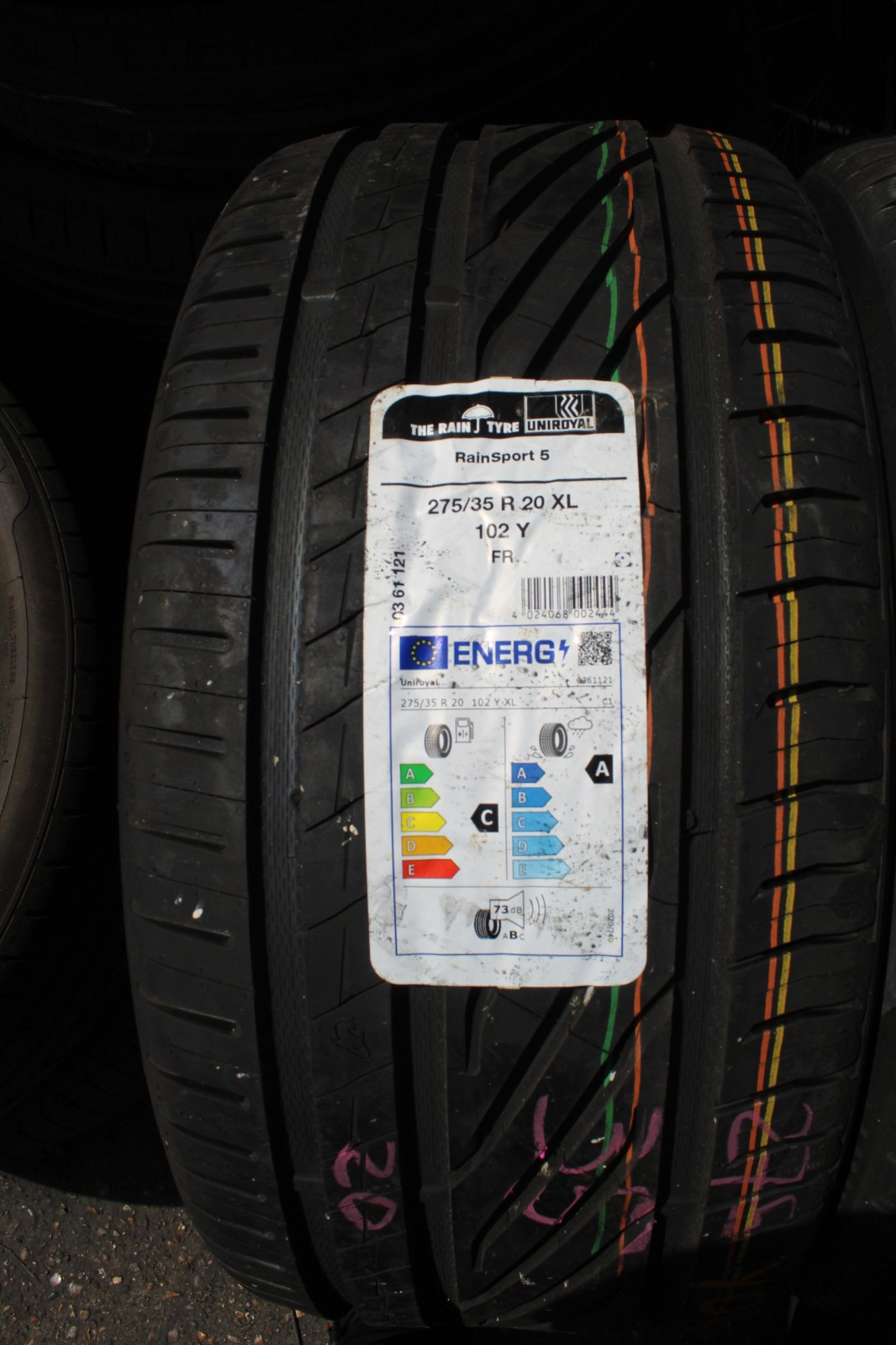 New 275 35 20 Uniroyal, Rain Sport 5, XL, 102Y, x1 Single Tyre (F1_tyres) YD095