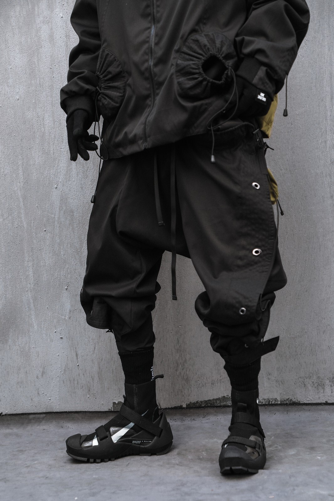 Niepce Black Techwear Pants Relaxed Fit Cyberpunk Streetwear Fashion Trousers