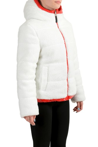PLEIN SPORT PLEIN SPORT DAMEN ROT MIT KAPUZE WENDBAR LOGO AUFDRUCK REISSVERSCHLUSS PARKAJACKE