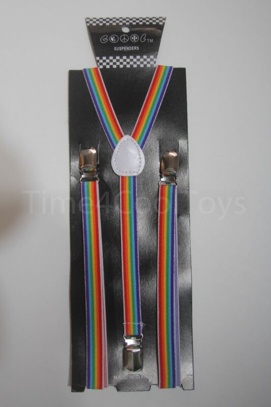 10 Colors Skinny Thin Slim Suspenders Unisex Elastic Y-shape Adjustable Braces