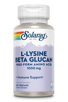 Solaray Lysine с бета-глюканом 60 капсул