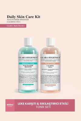 Clara Hygienics Vegan Face and Body Daily Care Tonic Set Containing Niacinamide
