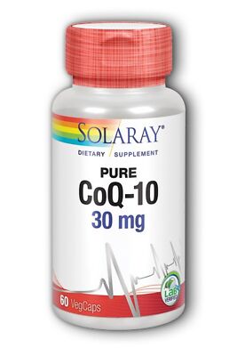 Solaray Pure CoQ10 30 мг 60 растительных капсул