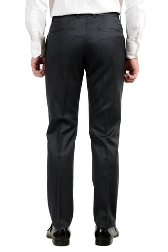 Pre-owned Hugo Boss "aeron1/hamen1" Men's 100% Wool Gray Two Button Suit